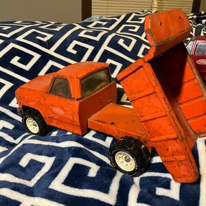 Vintage Tonka Orange Toy Dump Truck